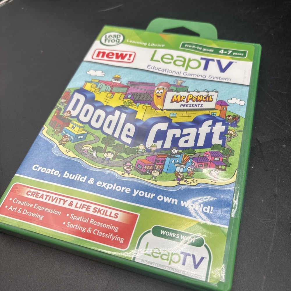 Leapfrog LeapTV Mr. Pencil Doodle Craft Pre-K 1st Grade Age 4-7 New Summer Learn